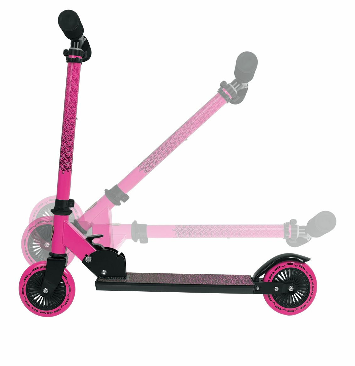 L1-P Lamborghini Lisanslı Işıklı Scooter Pembe