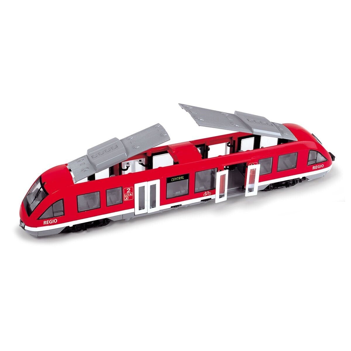 203748002 Dickie City Train

free wheel interior opening doors and roof 1 43