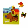 S00002907 WOODEN PUZZLE ANIMALS 9 PCS 3 AST