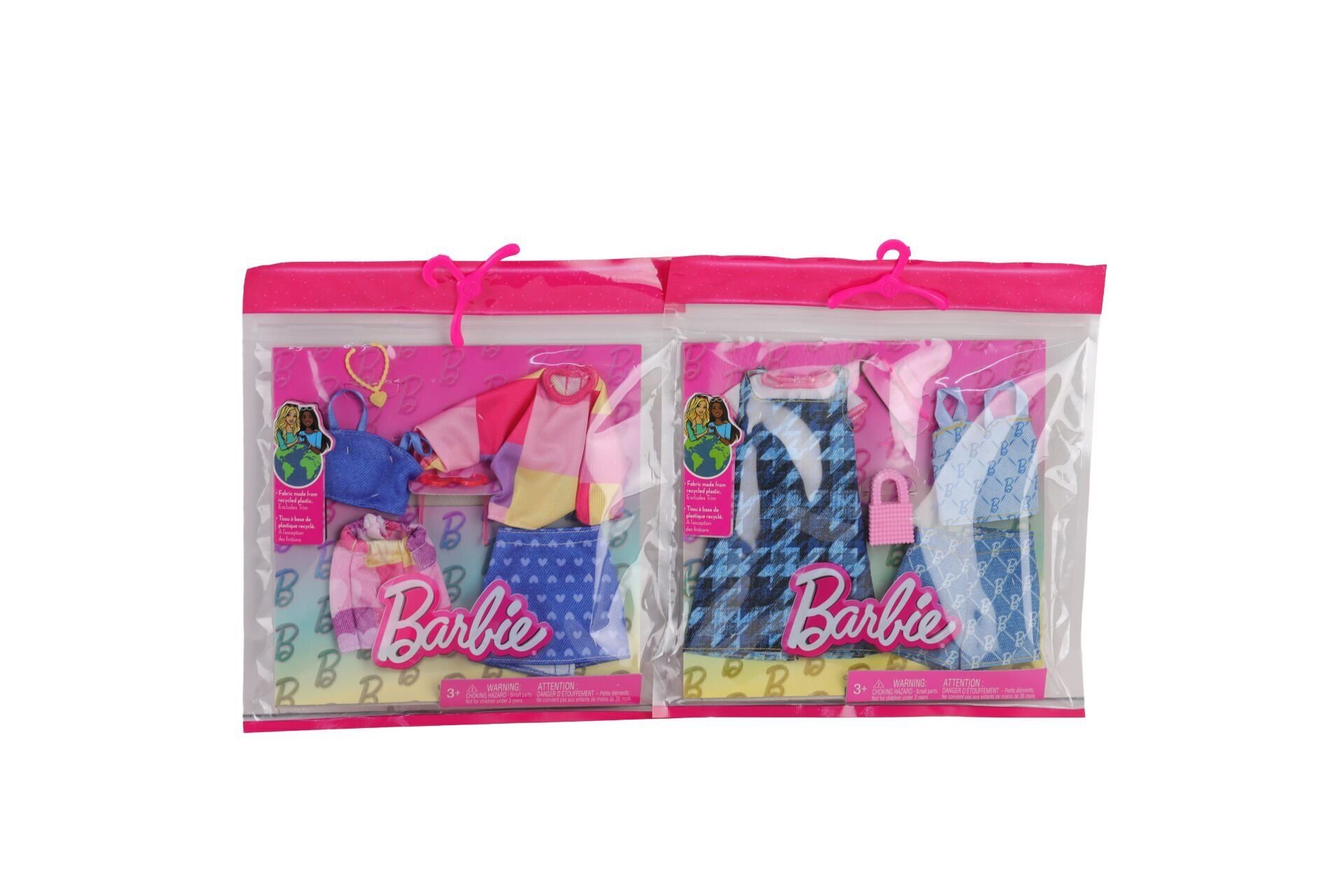 GWF04 Barbie'nin Kıyafet Koleksiyonu 2'li Paketler / +3 yaş