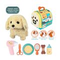 JND-3615 Taşıma Çantalı Hareketli Pilli Köpek Set (Pet Shop) -Vardem Oyuncak