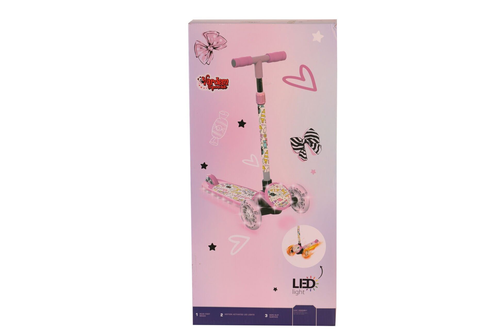 MKWE082 IŞIKLI CANAVAR SCOOTER PEMBE