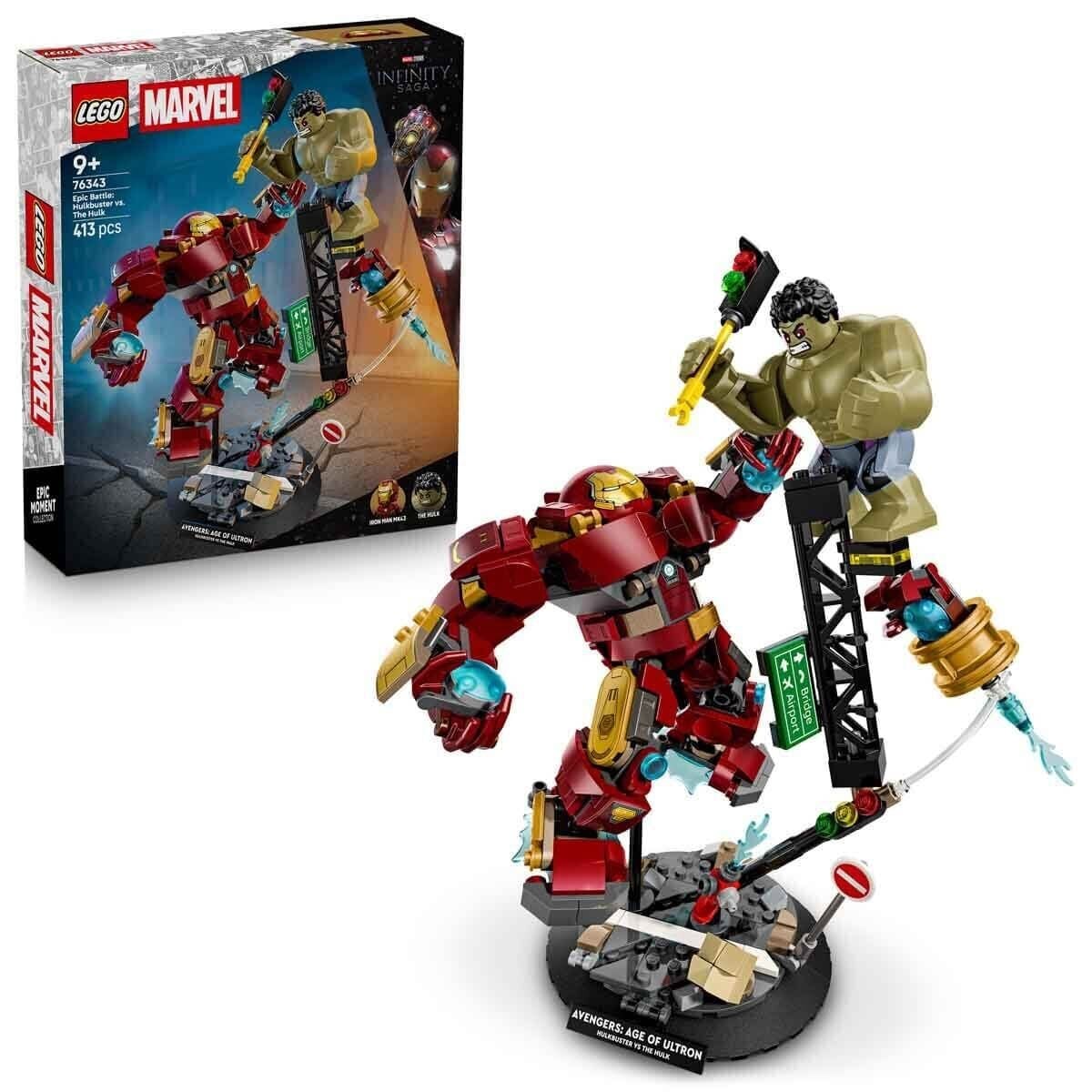 76343 Lego Marvel Efsanevi Savaş: Hulkbuster, Hulka Karşı 413 parça +9 yaş