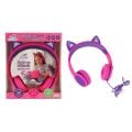 S00091067 -SUN-GLE-ECH-KULAKLIK KABLOLU KEDİ ŞKL.IŞIKLI PEMBE-MOR