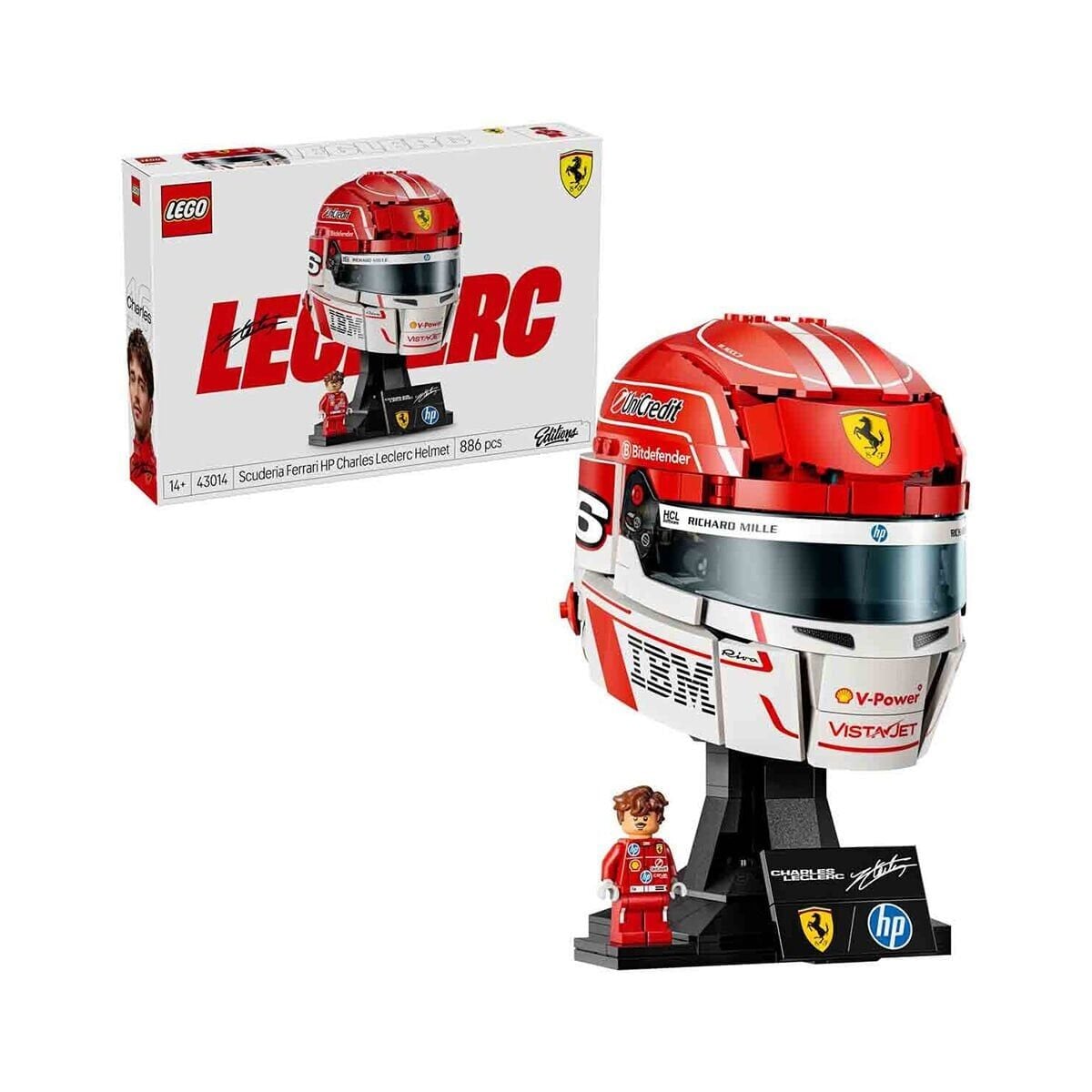 43014 Lego Editions Scuderia Ferrari HP Charles Leclerc Kaskı 886 parça +14 yaş