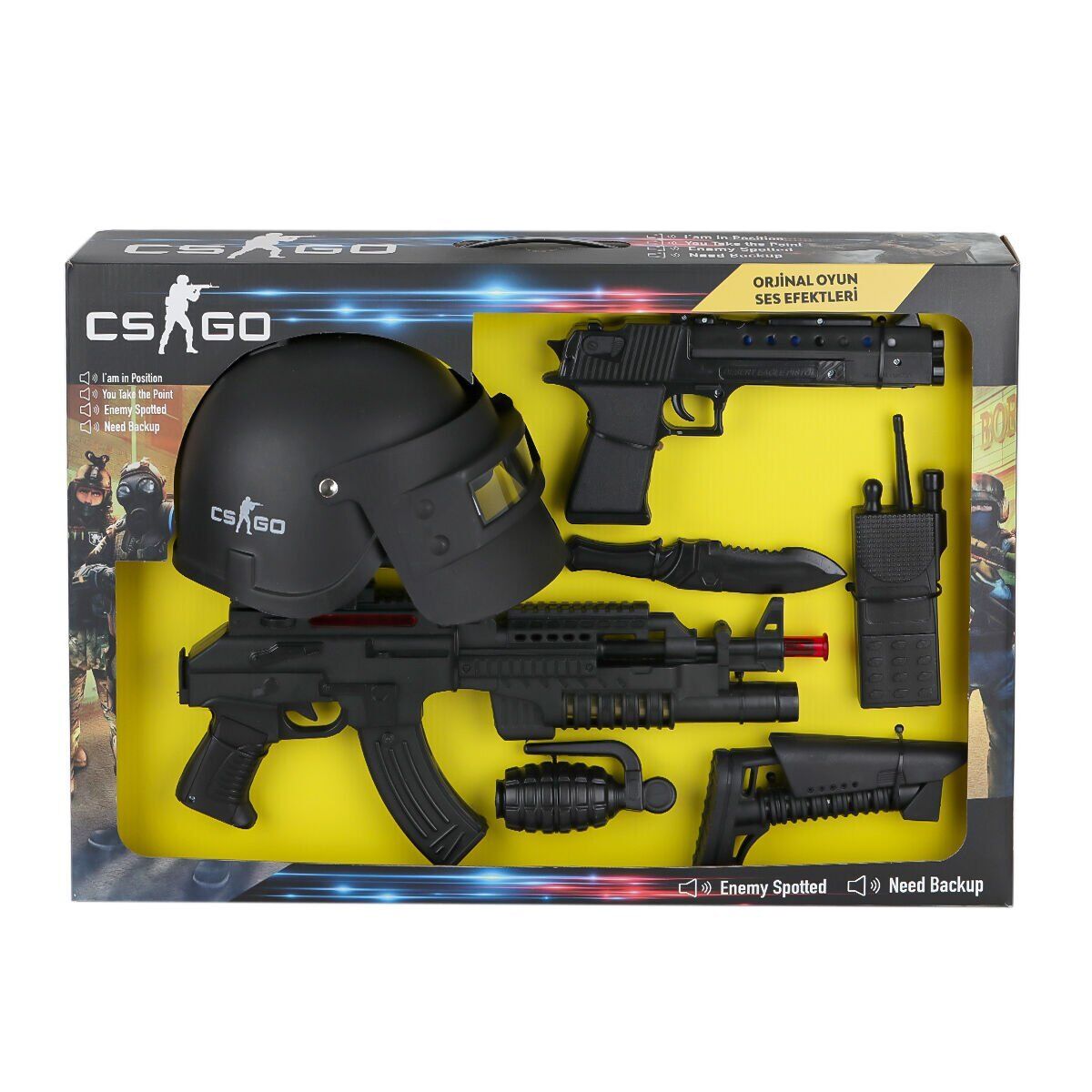 ER-120M CS Go Kask ve Silah Oyun Seti -Erdem Oyuncak