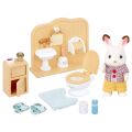 5015 Sylvanian Families Çikolata Kulaklı Tavşan Erkek ve Tuvalet Seti +3 yaş