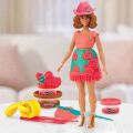 G1360 Play-Doh Barbie Çiçek Desenleri ve Püsküller Hamur Oyun Seti +3 yaş