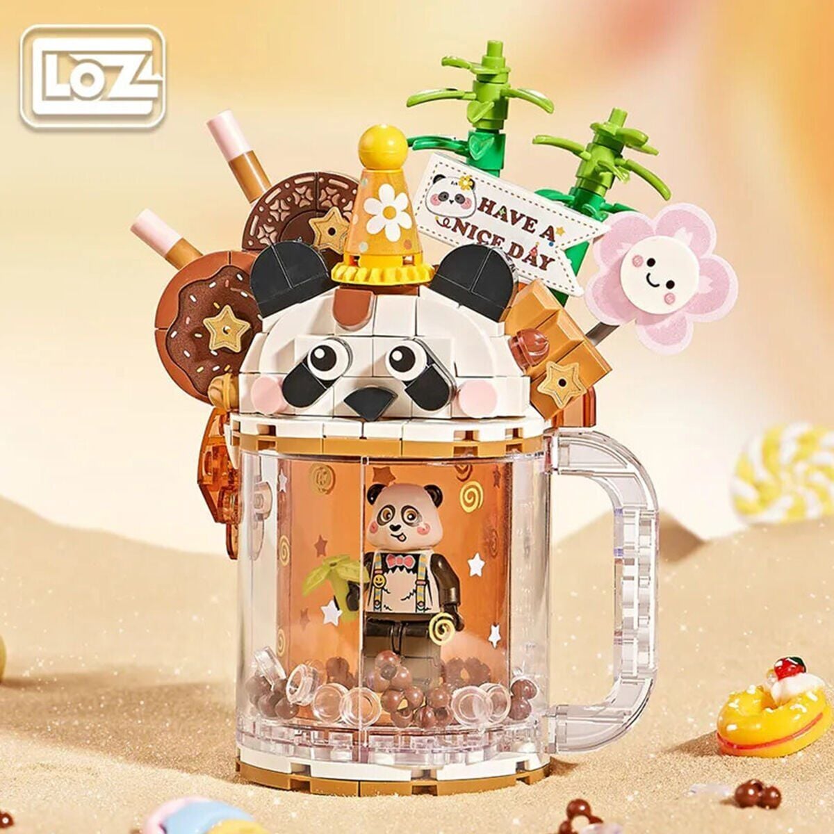 LZ-4206 LOZ PANDA AYI DONDURMA KUPASI 297 PARÇA BLOCK OYUNCAK