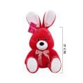 1554KR OTURAN SEVİMLİ TAVŞAN 37CM KIRMIRZI