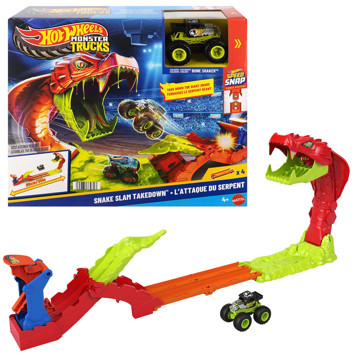 JJN44 Hot Wheels Monster Trucks Snake Bite Güç Darbesi