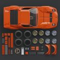 JHF61 Mattel Brick Shop H.W. Premium 71 Lamborghini Miura P400 1523 parça +17yaş