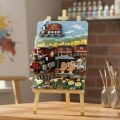 LZ-1296 LOZ TREN İSTASYONU AHŞAP BOYAMA 758 PARÇA BLOCK OYUNCAK