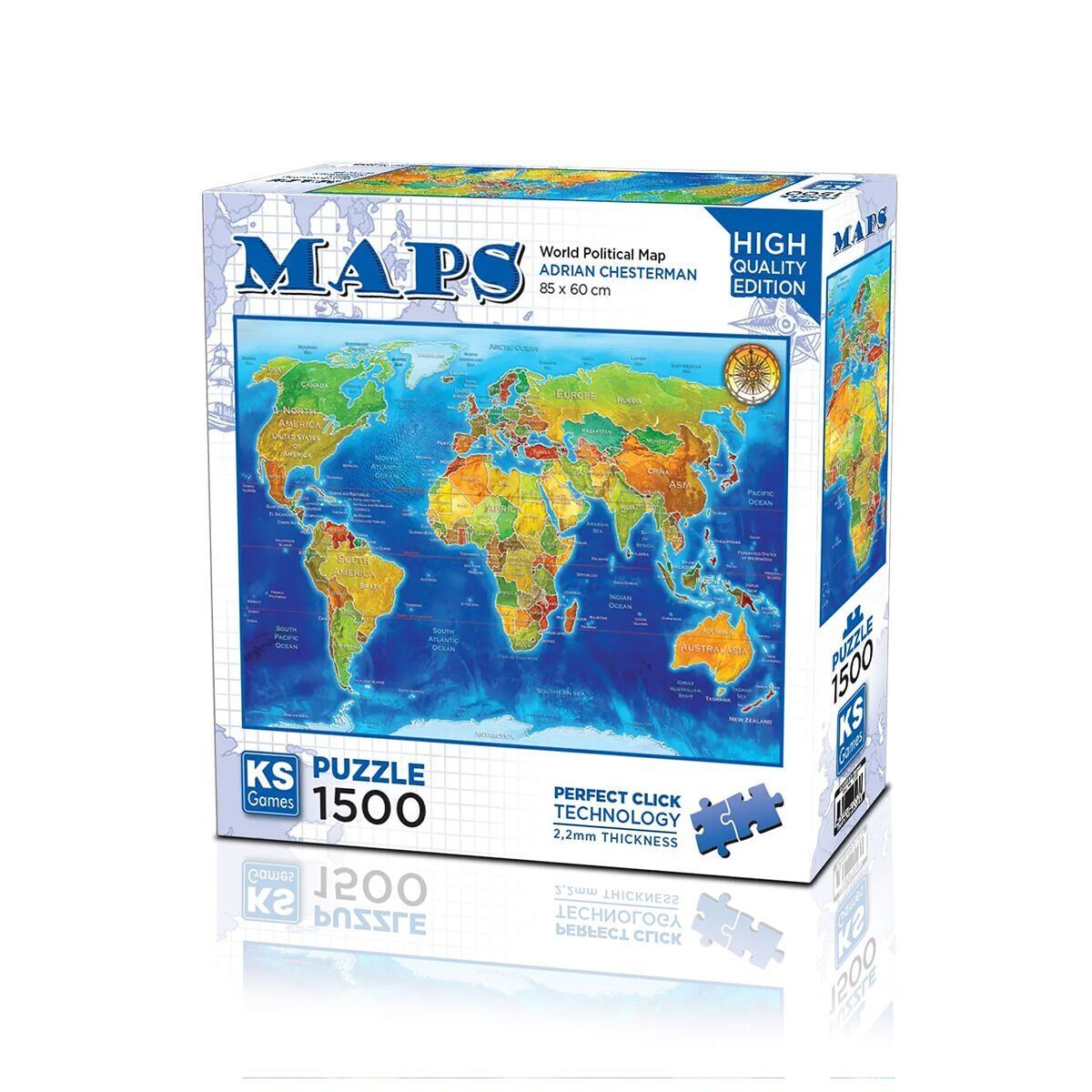 22043 PUZZLE 1500 World Political Map