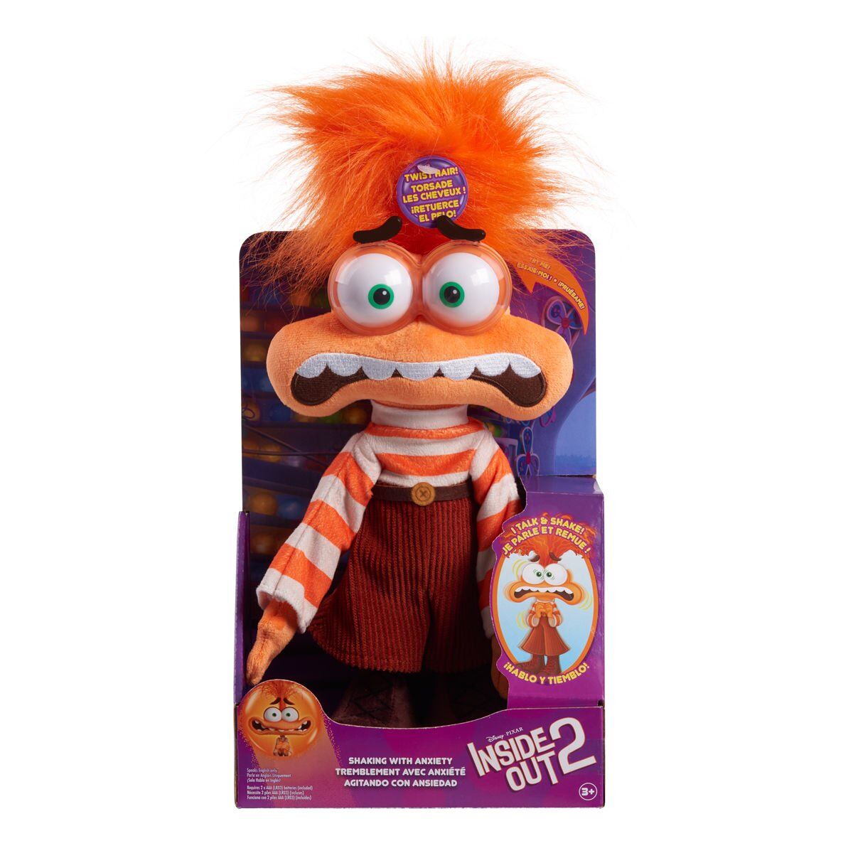 NDN03000 Inside Out 2 - Endişe - Anxiety Sesli ve Hareketli Peluş