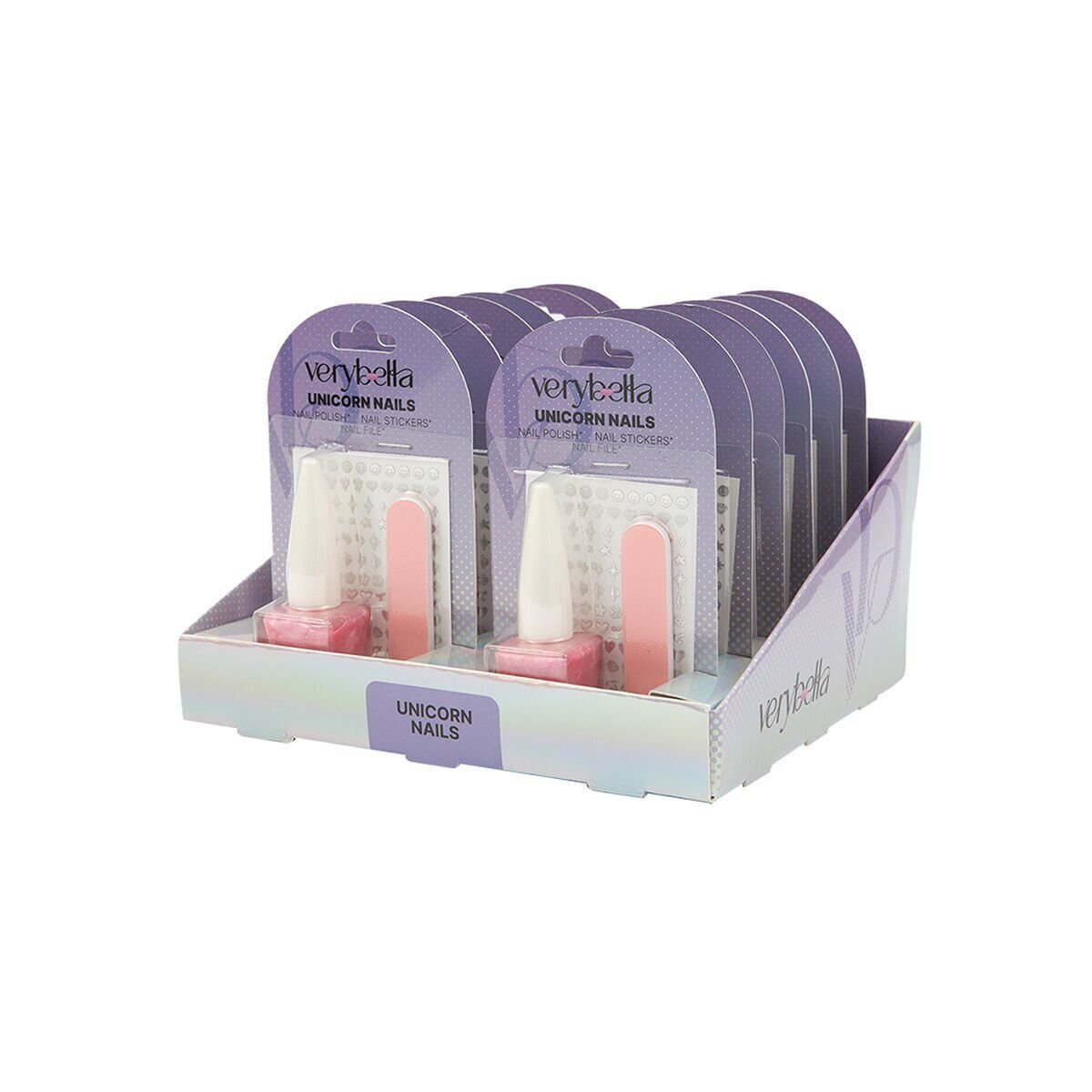 VRB48000 Very Bella - Unicorn Tırnak Seti (oje+kağıt törpü)