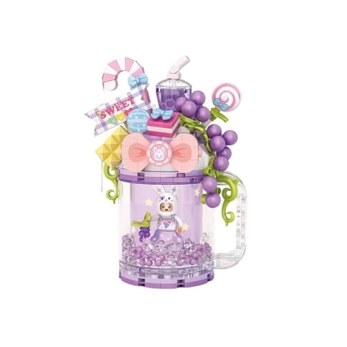 LZ-4203 MOR TAVŞAN KUPASI 258 PARÇA BLOCK OYUNCAK