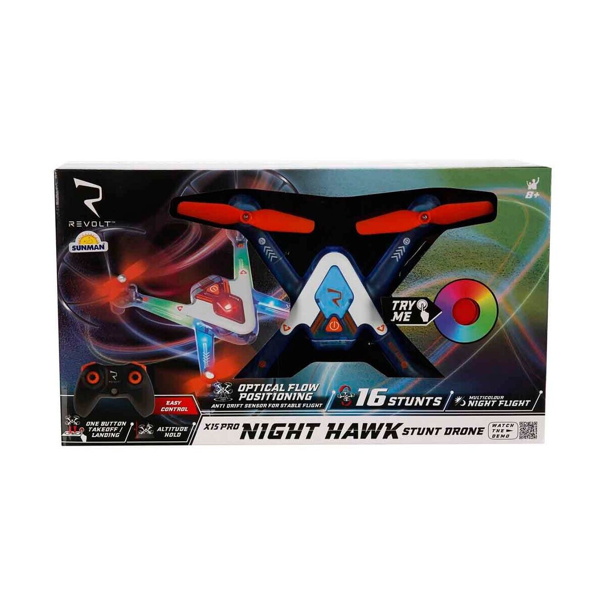 90815 Sun-sym-rvt-rc Drone Nıght Hawk Stunt Işıklı 37V Usb