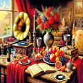 20846 PUZZLE 1000 Silent Melody on a Baroque Table