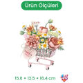 LZ4124 LOZ PEMBE ARABALI ÇİÇEKLER 584 PARÇA BLOCK