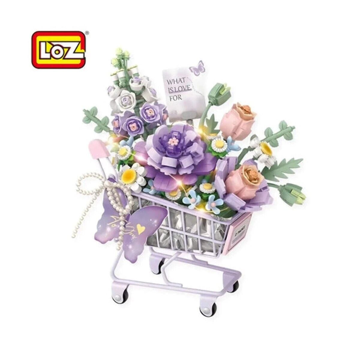 LZ4125 LOZ MOR ARABALI ÇİÇEKLER 586 PARÇA BLOCK