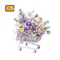 LZ4125 LOZ MOR ARABALI ÇİÇEKLER 586 PARÇA BLOCK