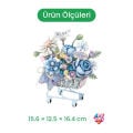 LZ4127 LOZ MAVİ ARABALI ÇİÇEKLER 624 PARÇA BLOCK