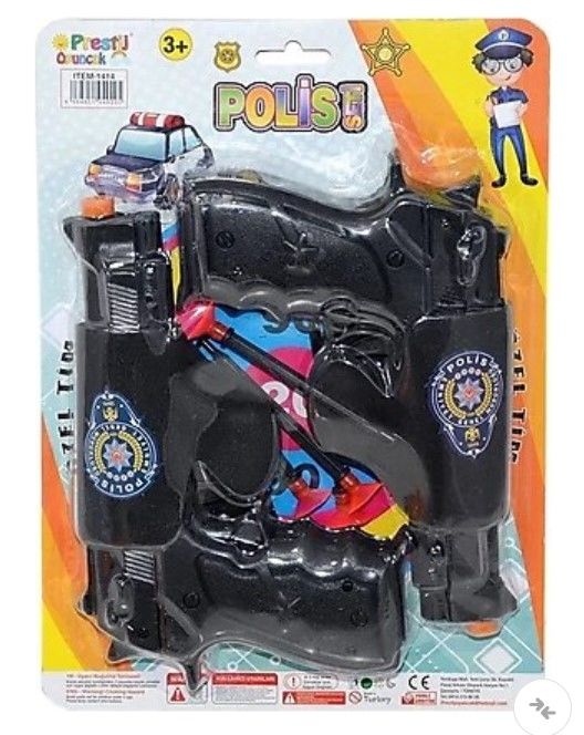 FAB 1414 2'li Silahlı Polis Oyun Seti -Prestij