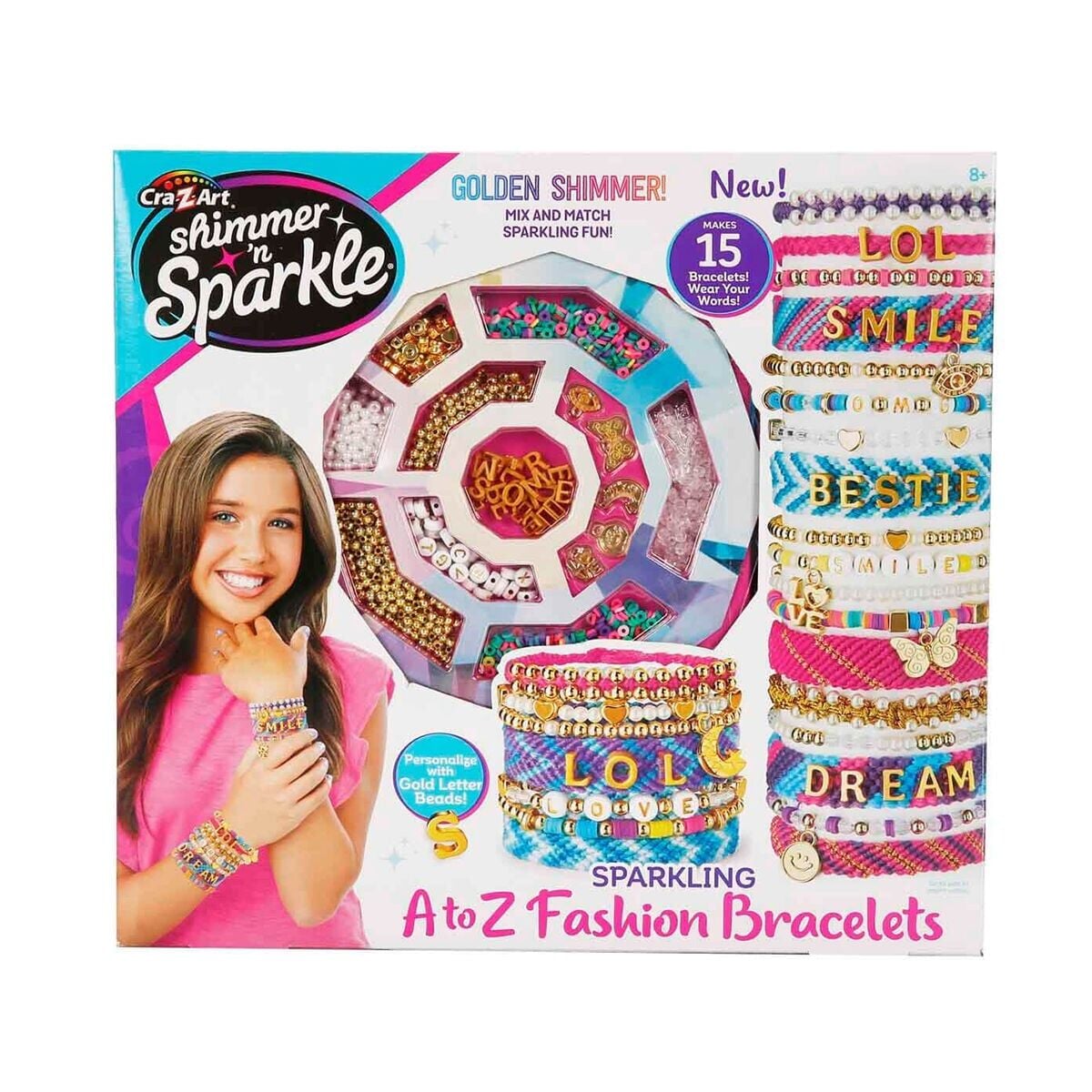 00065625 Sun-cza-hobi Set Shımmer N Sparkle Sparklıng A To Z Fashıon Bracelets
