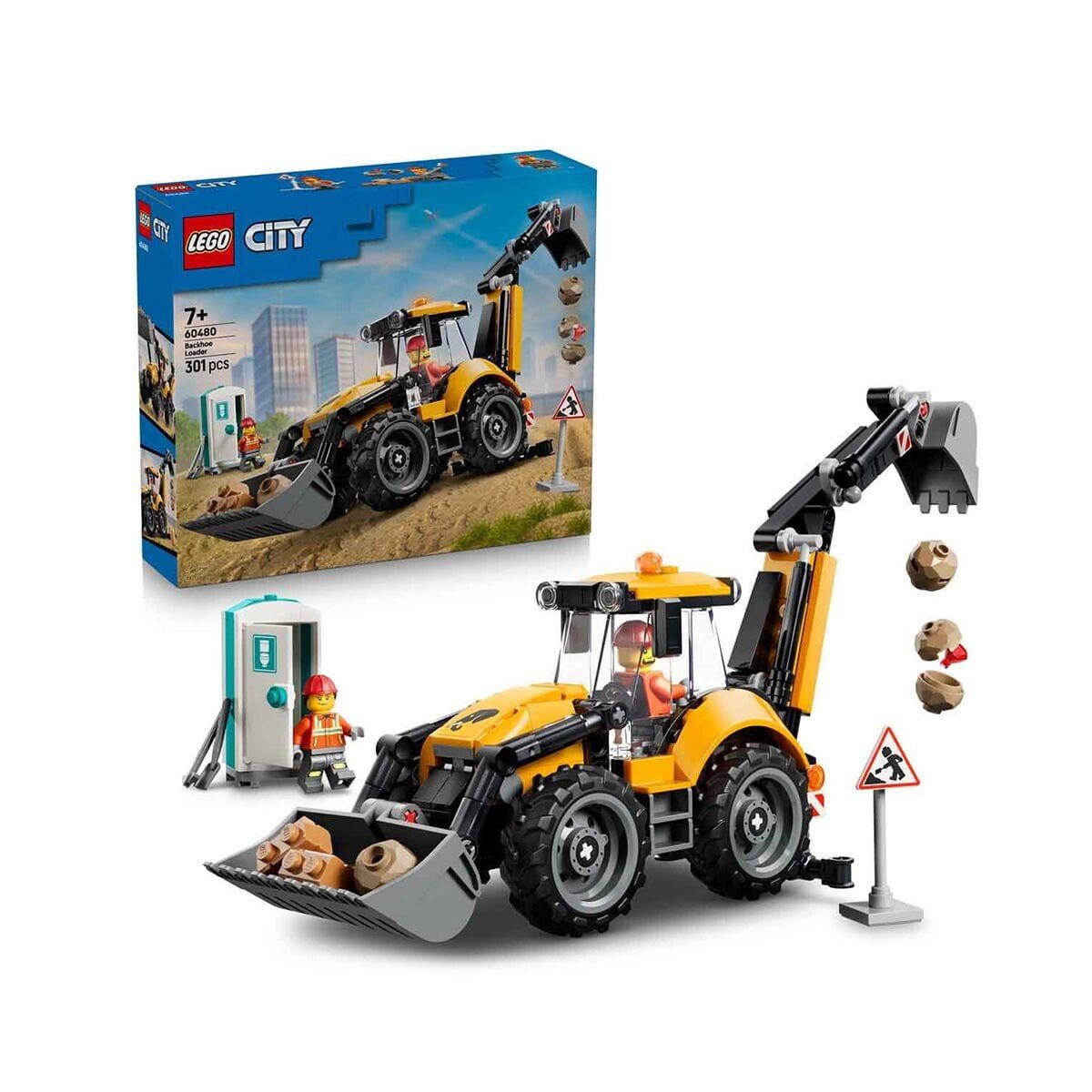 60480 Lego City Rides Sarı Kazıcı Yükleyici 301 parça +7 yaş