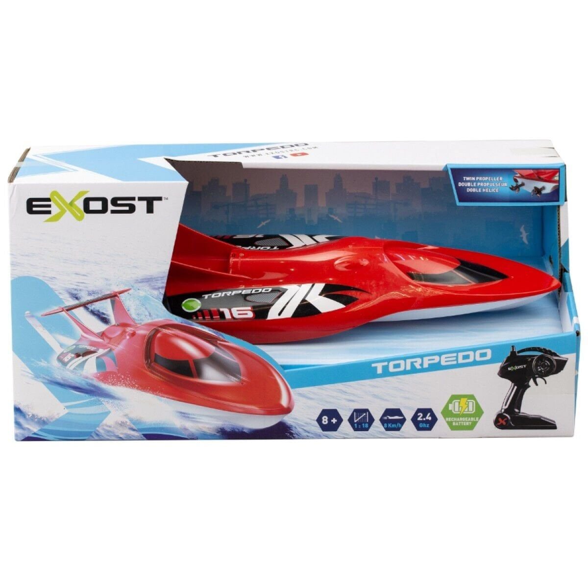SIL 20222 Silverlit Exost Torpedo Kumandalı Sürat Teknesi -Necotoys