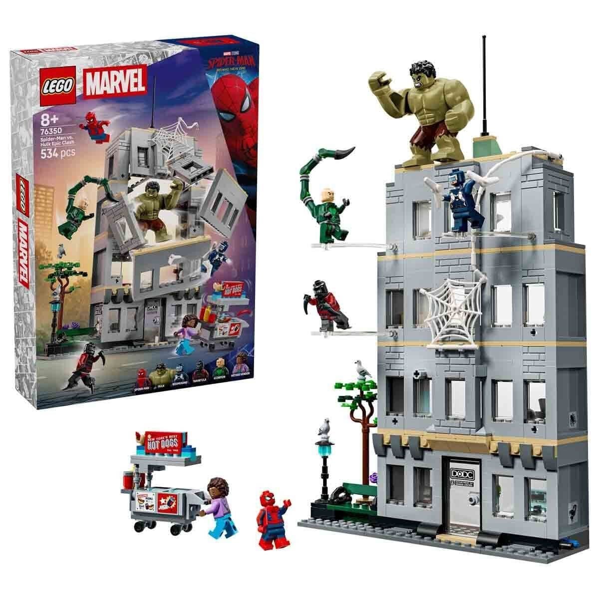 76350 Lego Marvel Spider-Man ve Hulkın Destansı Çarpışması 534 parça +8 yaş