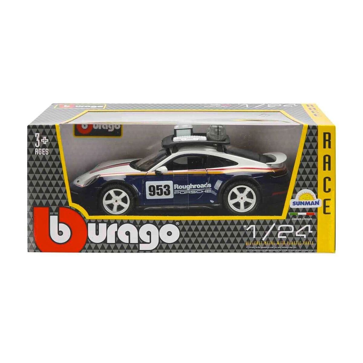28029 Burago 1:24 Porsche 911 Dakar Model Araba -Sunman