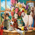20794 PUZZLE 1000 FAMİLY CATS NEAR THE WİNDOW