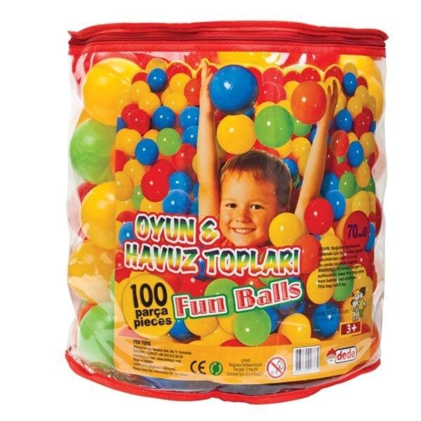 01733 Oyun Havuz Topu 100 Lü Fileli 7CM