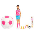 JMK20 Barbie Futbolcu Bebek ve Aksesuarları TEAM BARBIE Roll n Reveal