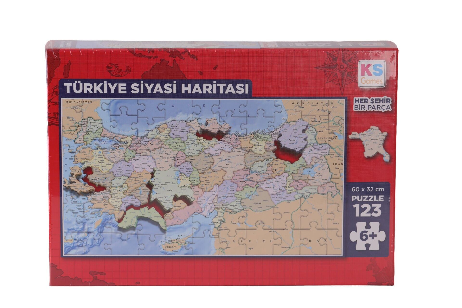 31749 PUZZLE 123 TÜRKİYE SİYASİ HARİTASI