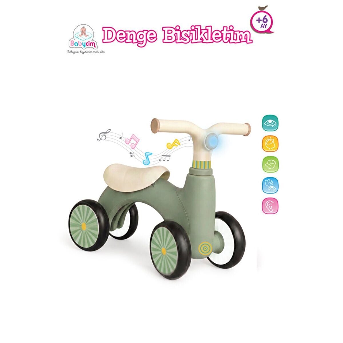 URT047001-YEŞİL BABYCİM DENGE BİSİKLETİ