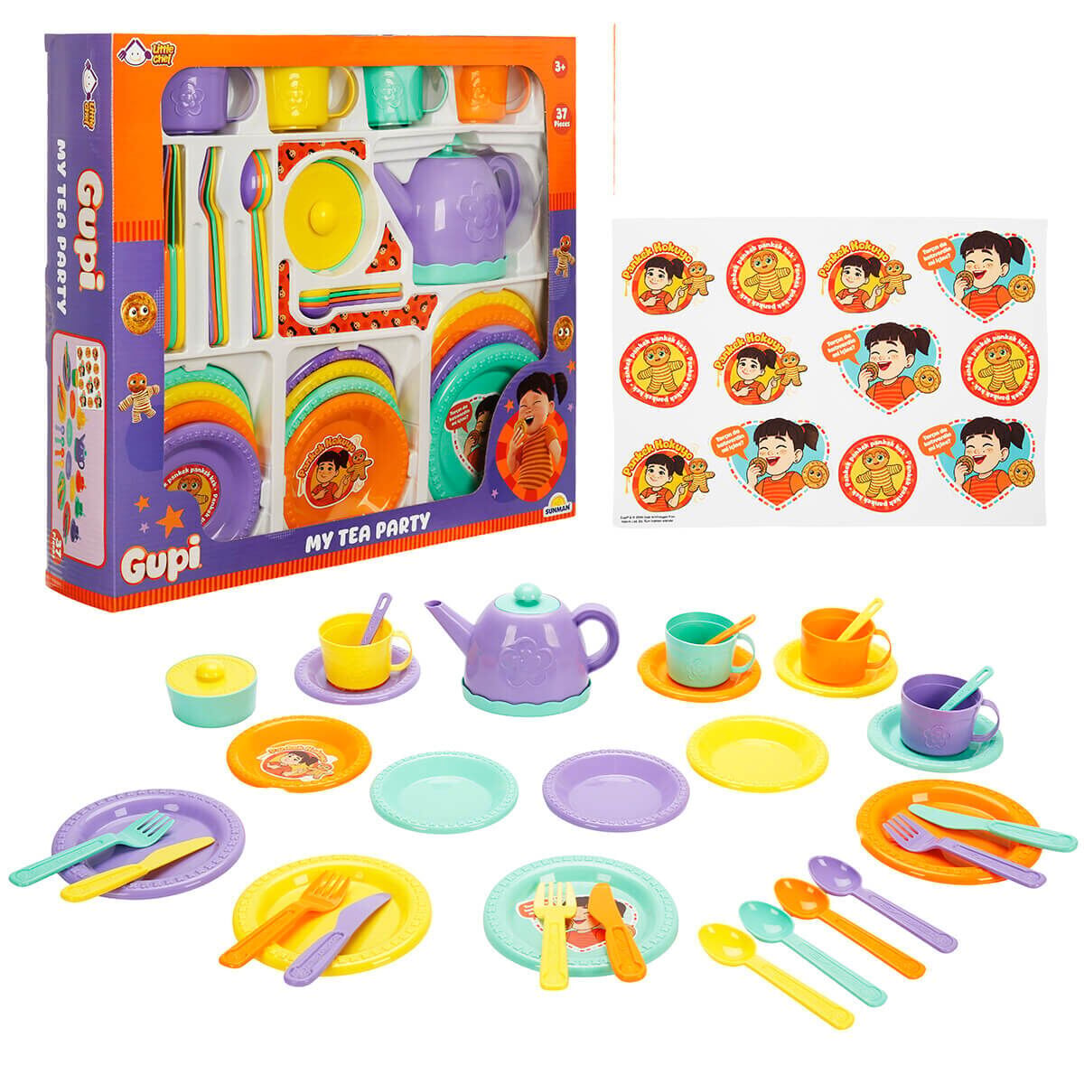 6831 SUN-SABC-LCH-ÇAY SETİ KUTULU GUPİ MY TEA PARTY 36PRÇ GUP