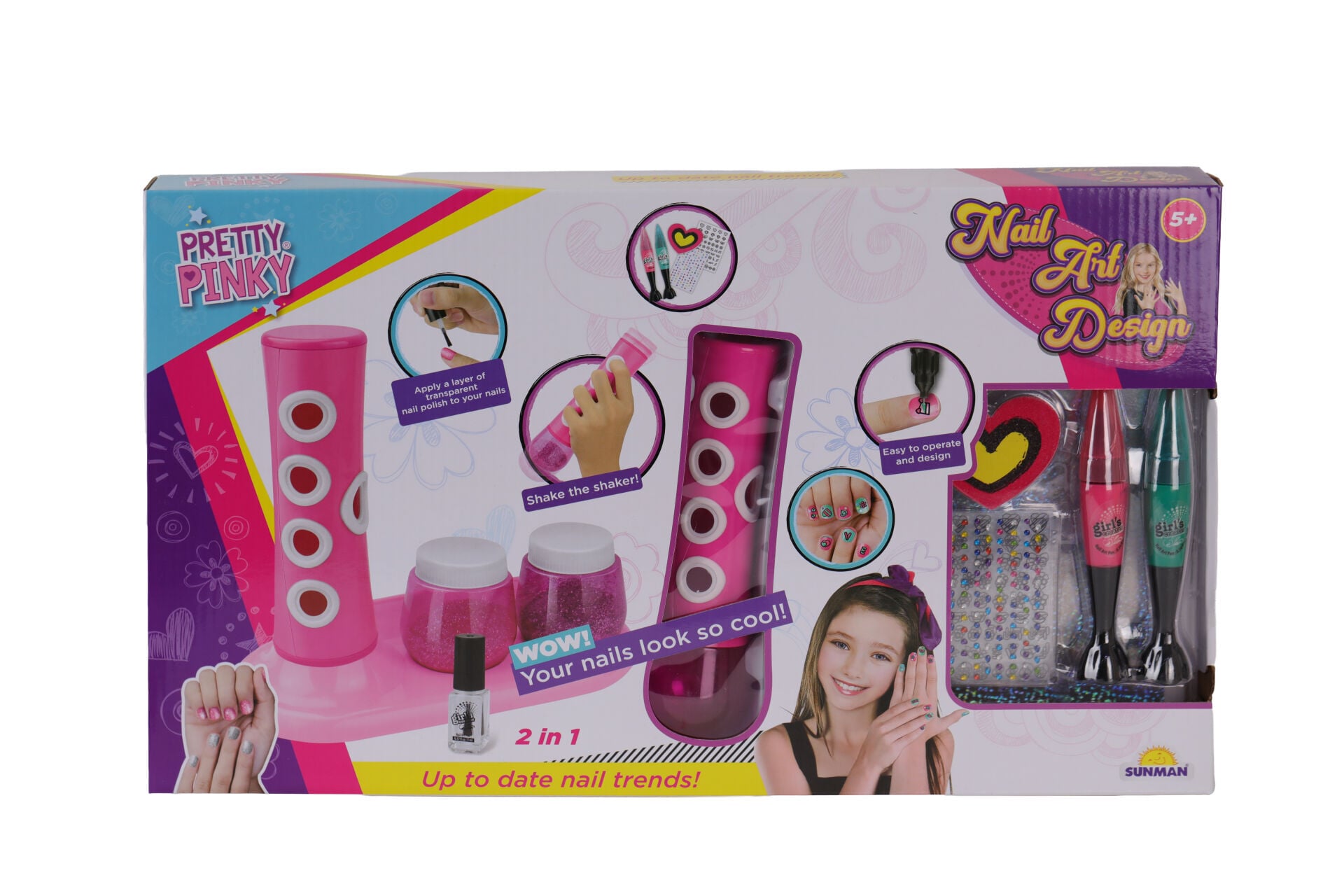 3847 Pretty Pinky 2in1 Tırnak Tasarım Seti -Sunman